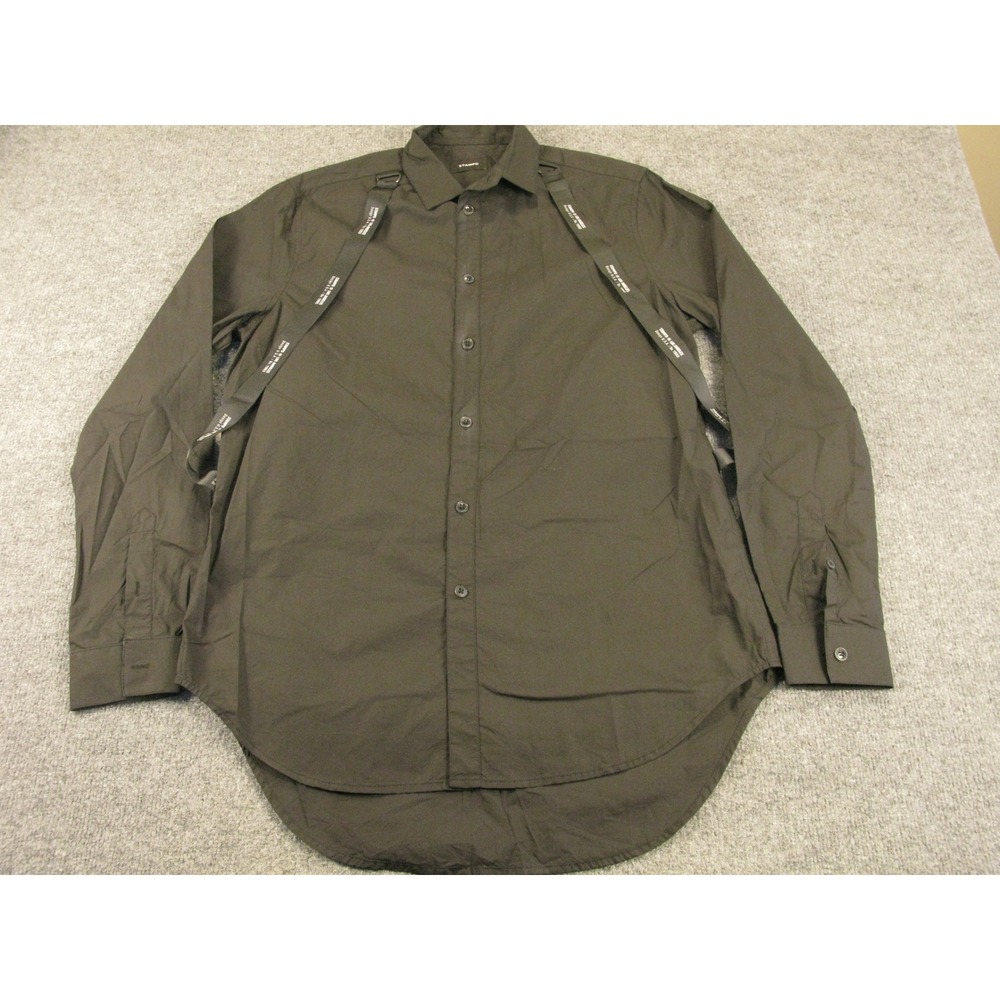 Stampd Los Angeles Mens Black Harness‎ Strap Button Down Size M Streetwear #2156